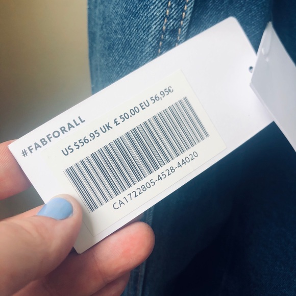 JustFab | Jackets & Coats | Destroyed Denim Jacket With Black Star ...